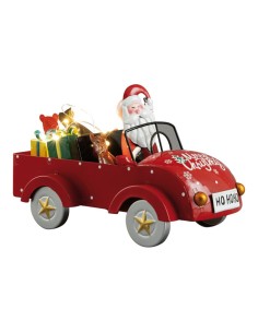 Papá Noel en coche para la decoración navideña de centros comerciales calles tiendas 2