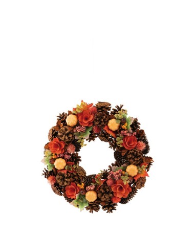 Corona de otoño para la decoración otoñal de escaparates y espacios