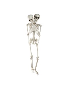 Figura esqueleto dos cabezas para la fiesta de Halloween 2