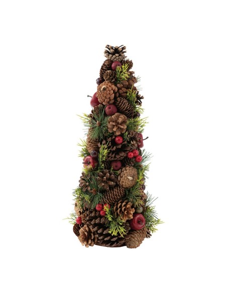 Abeto pequeño para la decoración de navidad con bolas y accesorios