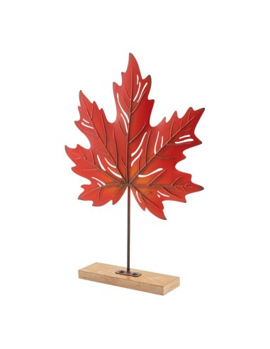Hoja de arce con base para escaparates de otoño en tiendas y centros comerciales