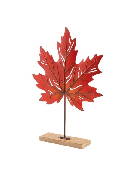Hoja de arce con base para escaparates de otoño en tiendas y centros comerciales