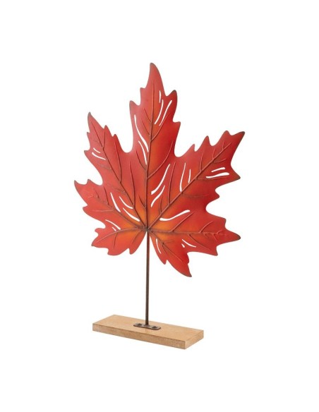 Hoja de arce con base para escaparates de otoño en tiendas y centros comerciales