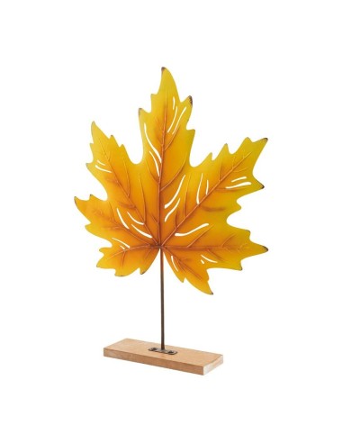Hoja de arce con base para escaparates de otoño en tiendas y centros comerciales