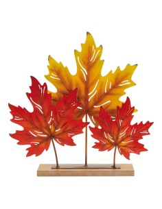 Hoja de arce con base para escaparates de otoño en tiendas y centros comerciales 2