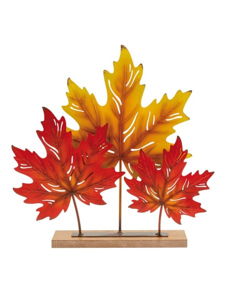 Hoja de arce con base para escaparates de otoño en tiendas y centros comerciales