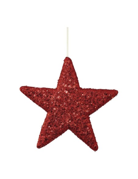 Estrella con lentejuelas para la decoración de centros comerciales calles y tiendas