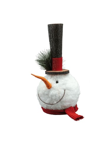 Cabeza muñeco de nieve para decoración de escaparates en invierno