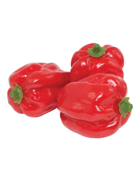 Imitación de pimientos de california para fruterías y la decoración de escaparates de tiendas o comercios