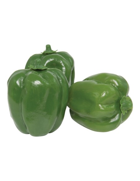 Imitación de pimientos de california para fruterías y la decoración de escaparates de tiendas o comercios