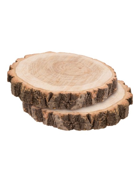 Discos de madera para la decoración otoñal de escaparates y espacios