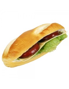 Imitación bocadillo vegetal panecillo abierto