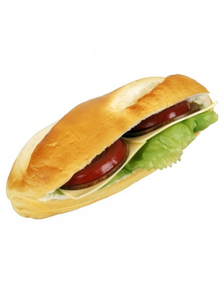 Imitación bocadillo vegetal panecillo abierto