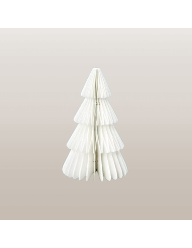 Árbol de Navidad de papel, blanco, 15cm, pack 200 pzas