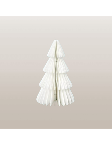 Árbol de Navidad de papel, blanco, 15cm, pack 200 pzas