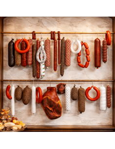 Réplicas hiperrealistas de embutidos para charcuterías gourmet, set 36 piezas