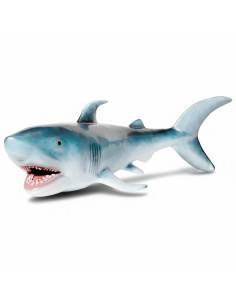 Figura realista de tiburón en fibra de vidrio de 135 cm para decoración interior y exterior La Decoteca