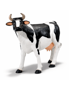 Figura realista de vaca a tamaño real en fibra de vidrio 200 cm