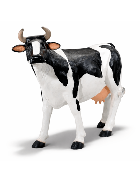 Figura realista de vaca a tamaño real en fibra de vidrio 200 cm