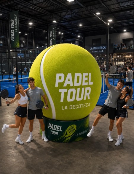 Pelota Pádel Hinchable Gigante 200cm a 400cm con Base Publicitaria