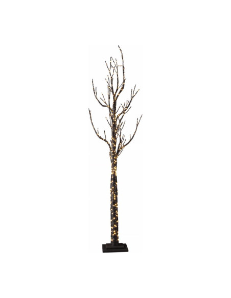 Árbol cartón LEDS para la decoración de navidad con bolas y accesorios