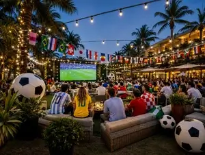 Decoración de fútbol para zonas fan y espacios deportivos