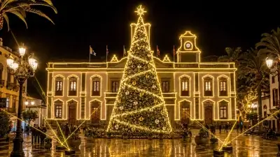 Decoración navideña en espacio público municipal