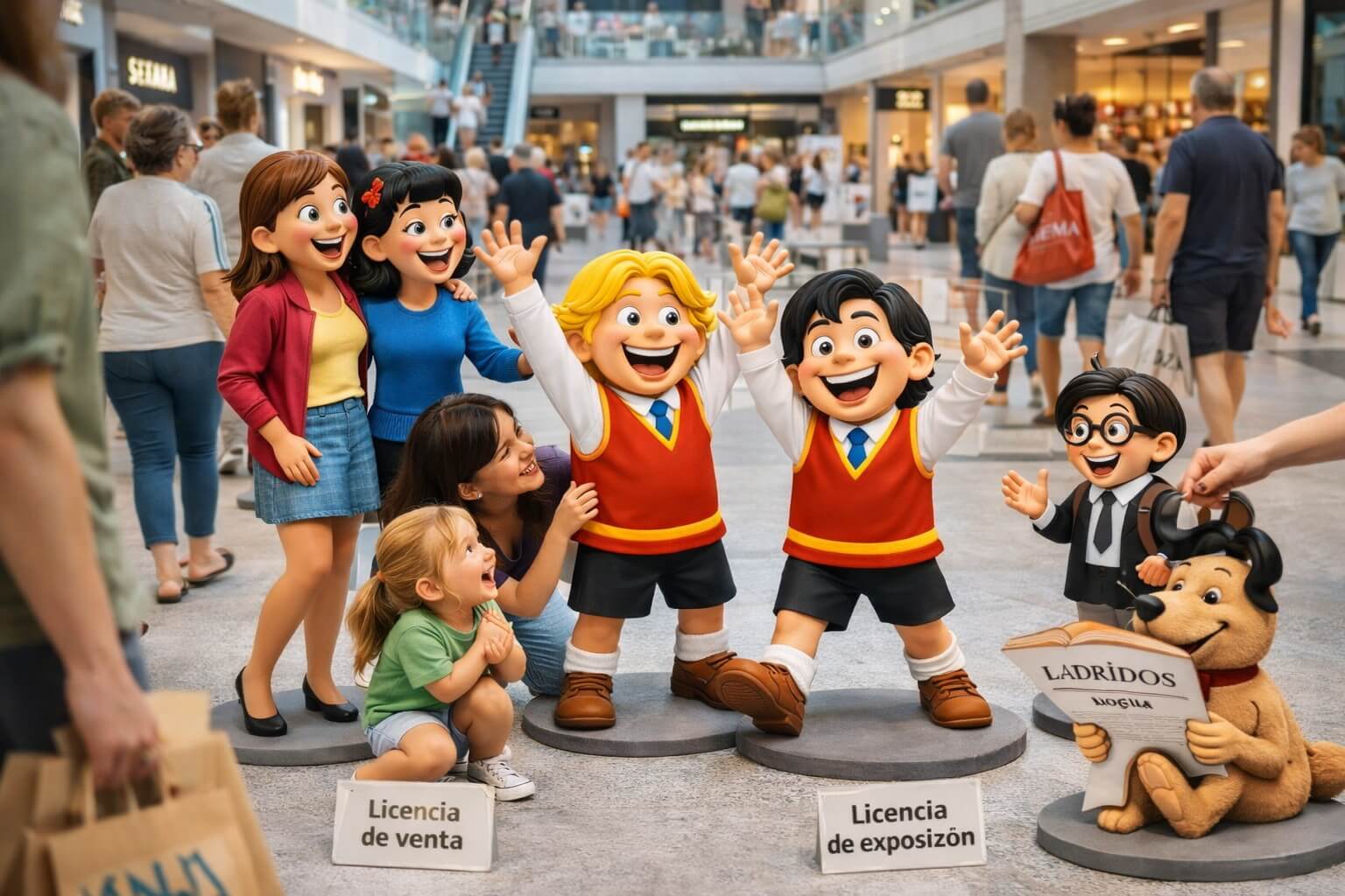 Licencia oficial de venta y exposición de figuras realistas de Zipi y Zape