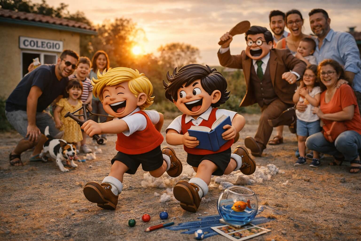 Figuras realistas de Zipi y Zape con licencia oficial: protagonistas principales
