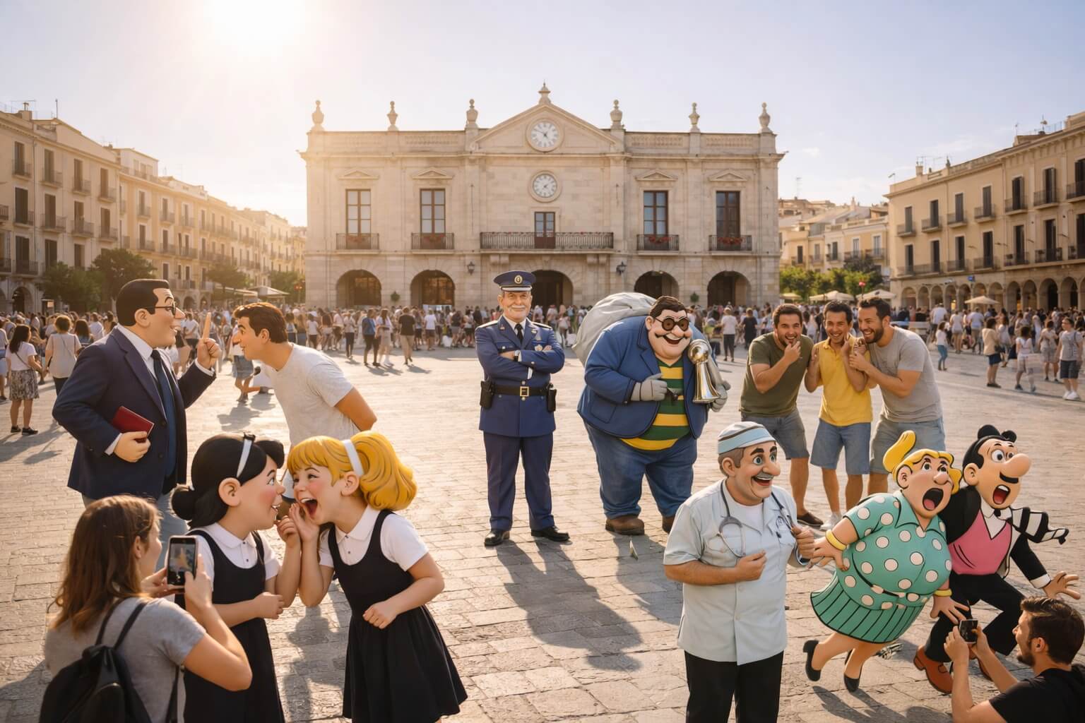 Figuras realistas de personajes secundarios de Zipi y Zape: Don Minervo, Sapientín, Peloto Chivátez
