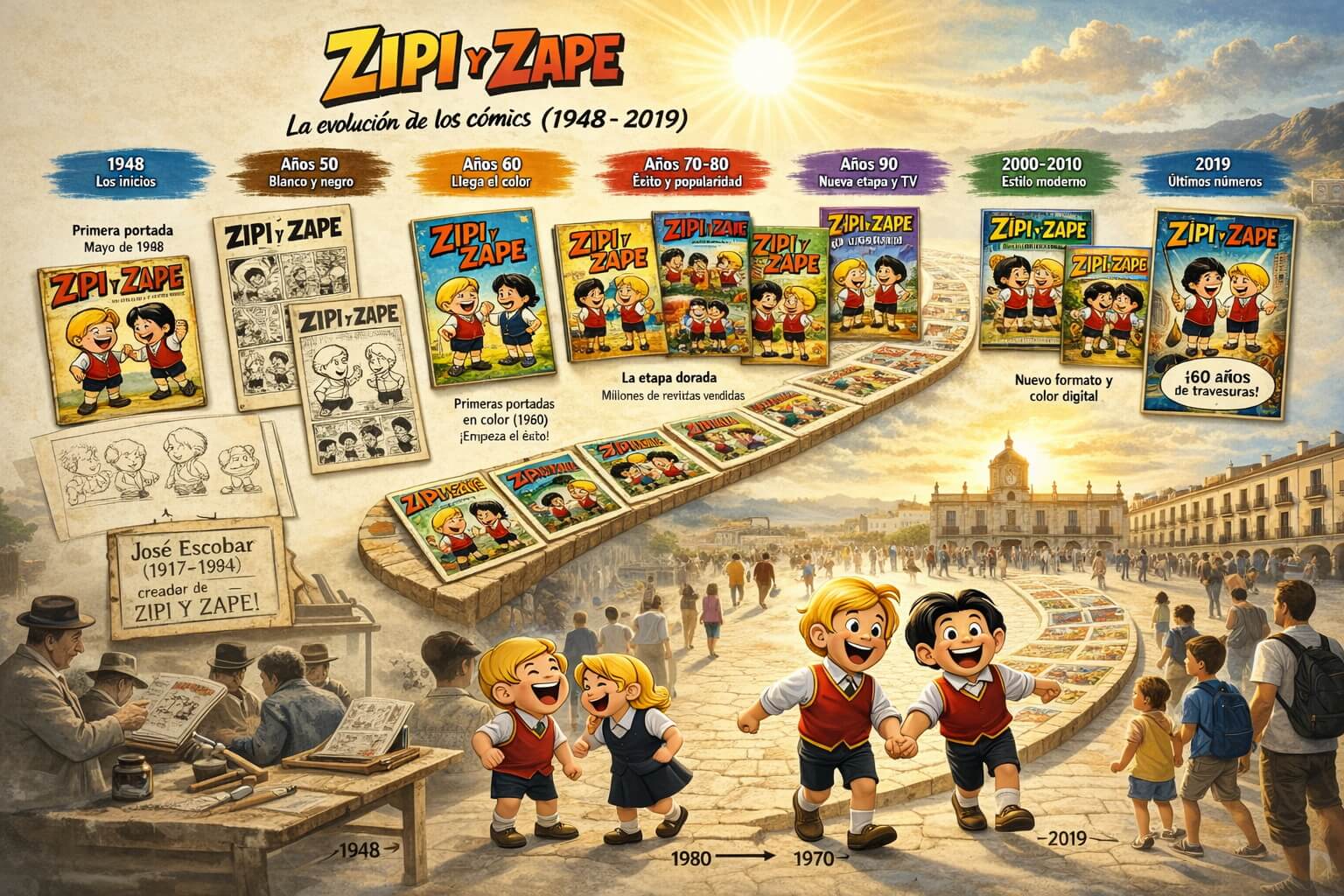 Historia de Zipi y Zape en el cómic español y evolución de sus personajes